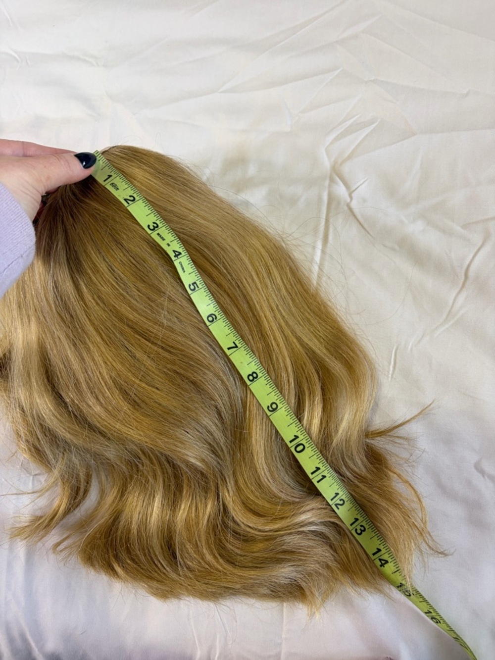 Human Hair hat fall wig golden blonde bob lob remy active summer beanie ball cap - Picture 10 of 14